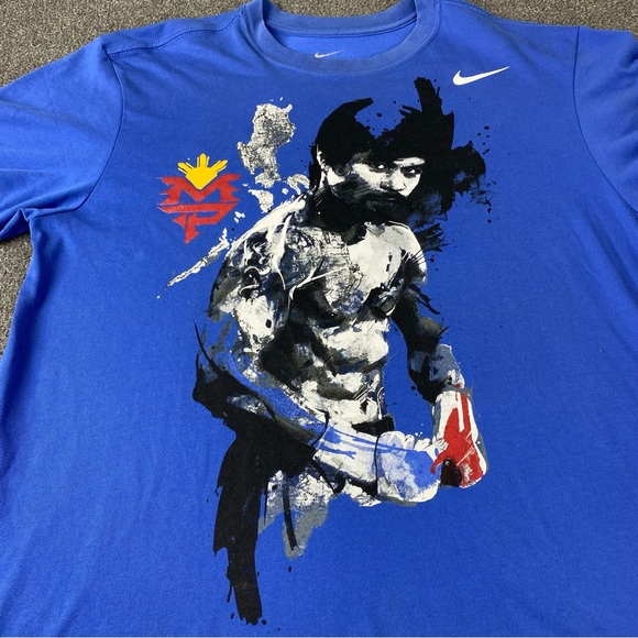 Nike Dri Fit Manny Pacquiao Blue Graphic T- Shirt Men’s Size XL - Picture 2 of 12